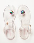Patrizia Pepe сандали прозрачные с камнем BEACHWEAR