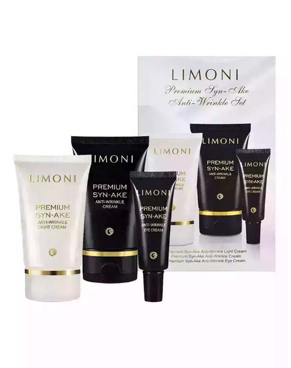 Набор Limoni, Набор Premium Syn-Ake Anti-Wrinkle Care Set (Cream 50ml+Eye Cream 25ml+Light Cream 50 ml), LIMONI
Набор Limoni, Набор Premium Syn-Ake Anti-Wrinkle Care Set (Cream 50ml+Eye Cream 25ml+Light Cream 50 ml), LIMONI