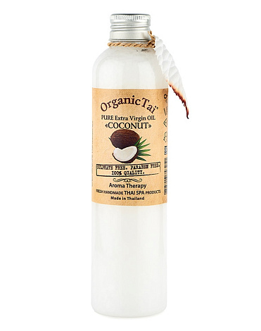 Масло Кокоса чистое базовое холодного отжима Organic Tai, 120/260 мл 2