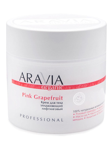 Крем для тела увлажняющий лифтинговый Pink Grapefruit, ARAVIA Organic, 300 мл 1