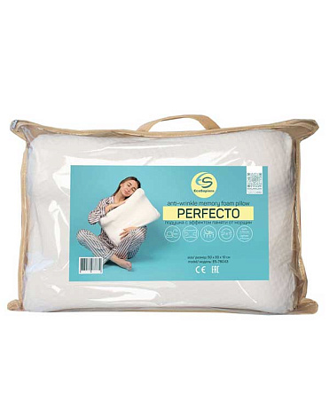 Ортопедическая подушка против морщин сна Perfecto (с наволочкой в комплекте) 7