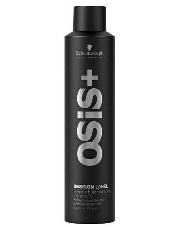 Лак подиумный для волос эластичной фиксации Session Label flexible hold OSIS, Schwarzkopf 1
