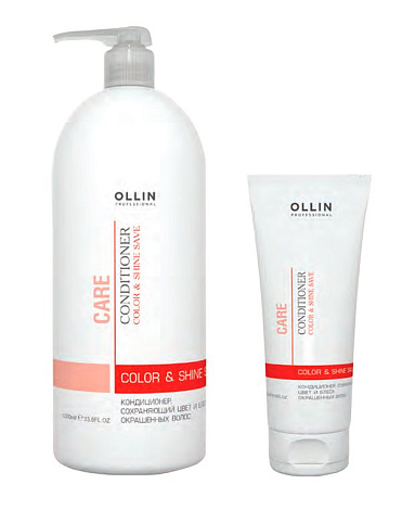 Кондиционер сохраняющий цвет и блеск окрашенных волос Color&Shine Save Conditione, Ollin 3