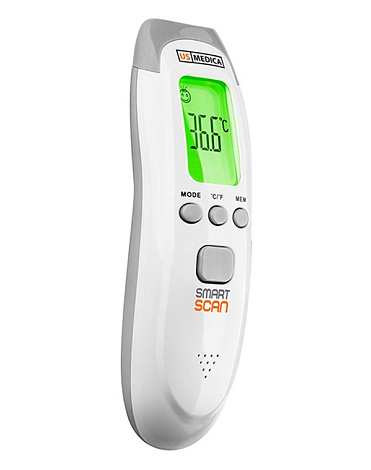 Бесконтактный инфракрасный термометр, Smart Scan (белый/серый),US Medica 2