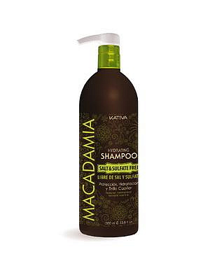 Интенсивно увлажняющий шампунь для нормальных и поврежденных волос Macadamia, Kativa, 1000 мл 1
