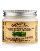 Скраб для тела натуральный увлажняющий с гранулами жожоба «Лемонграсс зеленый чай» Organic Tai, 200 г