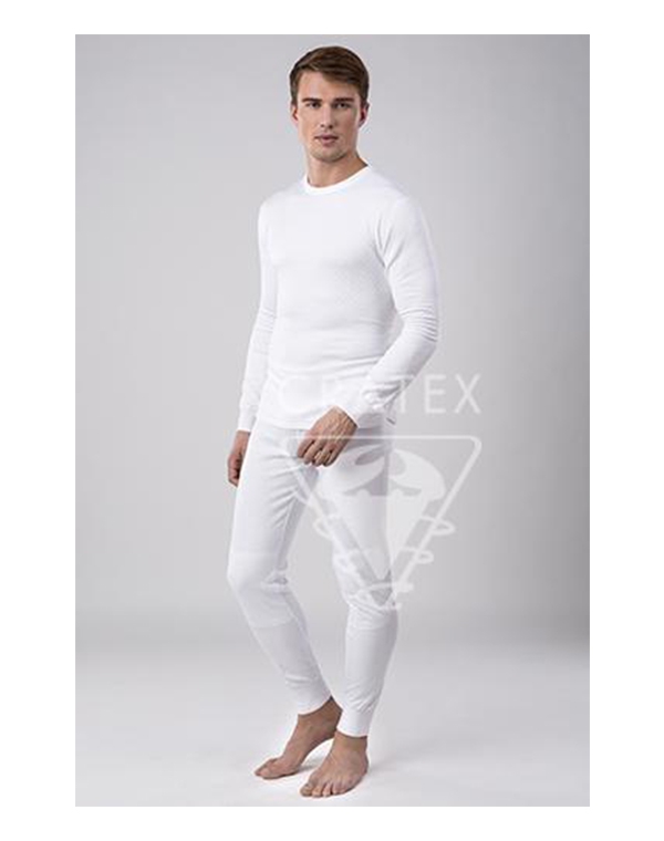 Белье, одежда CRATEX Мужское термобелье с хитофайбером, комплект (цвет белый), Cratex