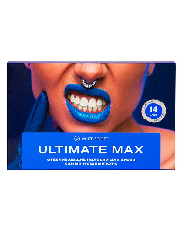 Отбеливающие полоски для зубов Ultimate MAX (14 саше), White Secret