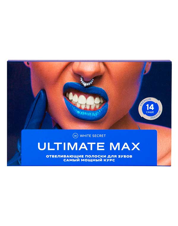 

Отбеливающие полоски для зубов Ultimate MAX (14 саше), White Secret