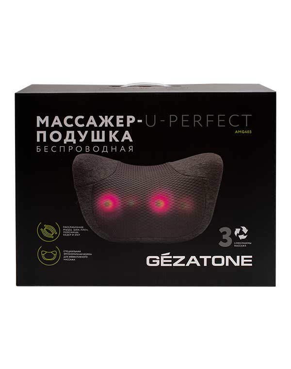 Массажная беспроводная подушка для спины и шеи U-Perfect AMG403 Gezatone - распродажа MDN1301320 - фото 7