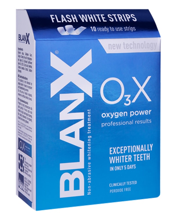 

Средства гигиены Blanx, Полоски отбеливающие Сила Кислорода Flash White Strips O3X, BlanX