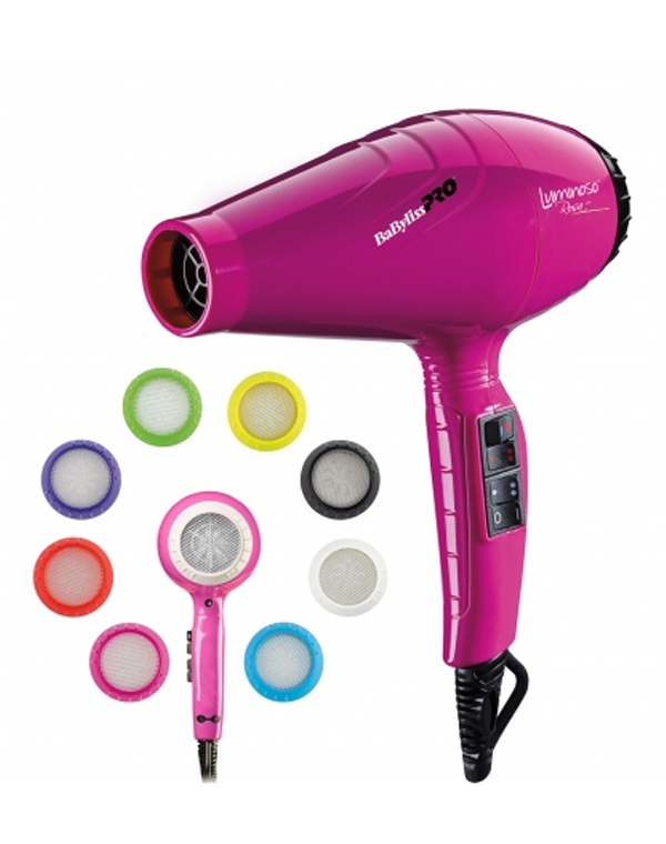 

Фен, плойка, щипцы BaByliss PRO, Фен профессиональный Luminoso фуксия, BaByliss