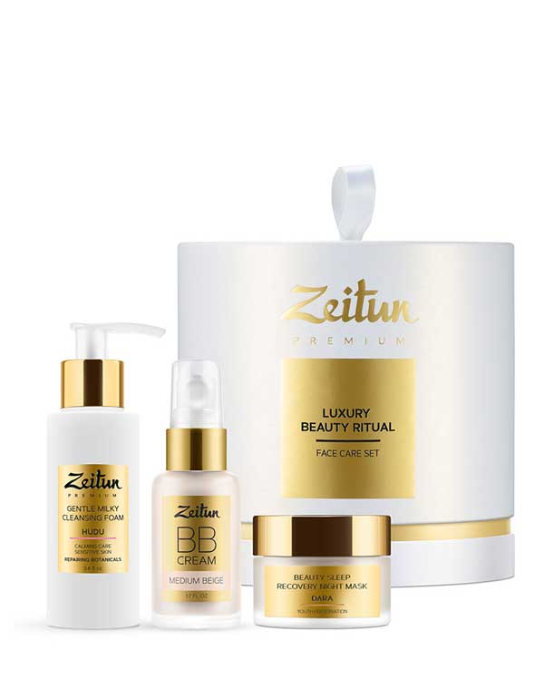 

Набор Zeitun, Набор Luxury Beauty Ritual против признаков усталости:пенка для умывания,ночная маска,ББ-крем Zeitun