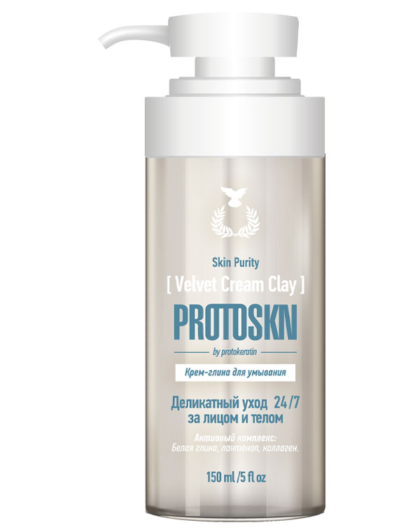 

Крем, бальзам Protokeratin, Крем-глина для умывания Velvet Cream Clay Wash «Protoskn» 150 мл Protokeratin