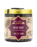 Мыло увлажняющее марокканское Бельди "Мед и Дамасская роза" для сухой кожи Zeitun