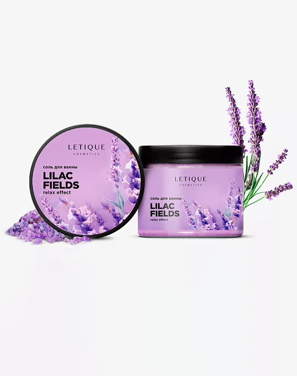 Соль для ванны LILAC FIELDS, LETIQUE COSMETICS английская соль для ванны letique cosmetics magnesium spa salt