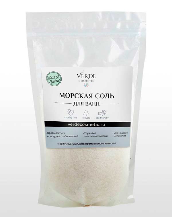 Морская соль пакет зип-лок 800 гр Verde