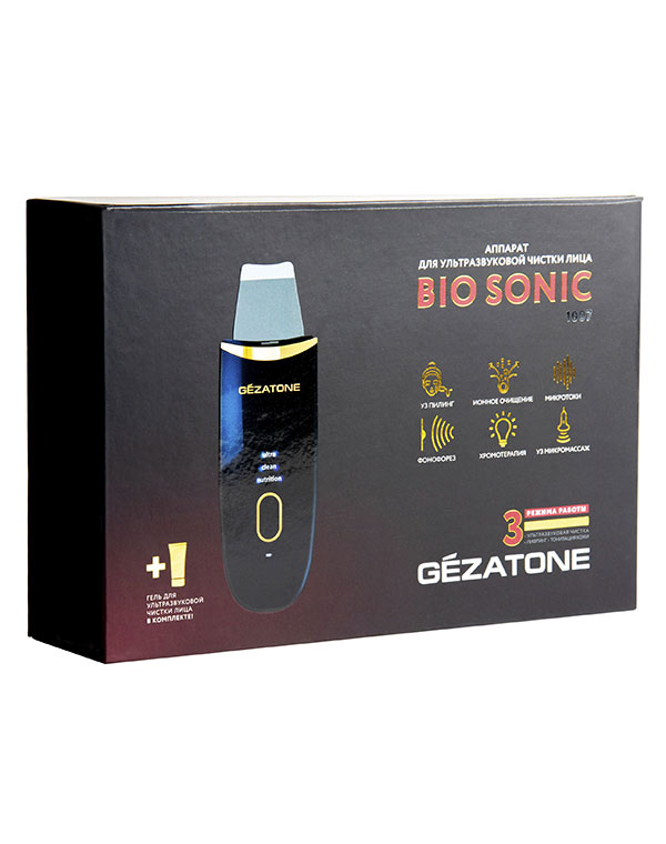 Аппарат для ультразвуковой чистки и лифтинга кожи лица Bio Sonic 1007, Gezatone 1301253 - фото 4