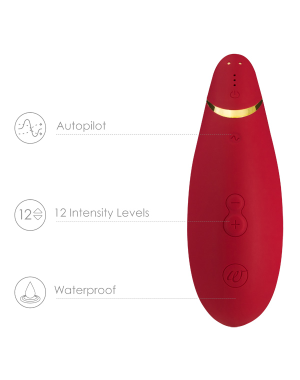 Стимулятор с уникальной технологией Pleasure Air красный, Womanizer Premium 1069029 - фото 2