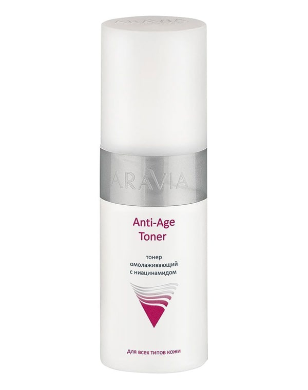 

Тоник, лосьон Aravia, Тонер омолаживающий с ниацинамидом Anti-Age Toner, ARAVIA Professional, 150 мл