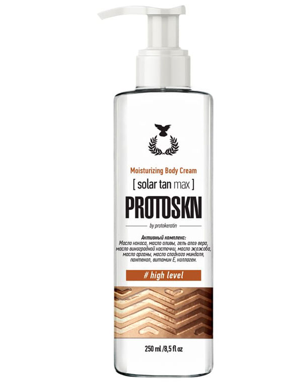 

Крем, бальзам Protokeratin, Крем увлажняющий с эффектом загара 5% Moisturizing body cream solar tan max 5% 250 мл Protokeratin
