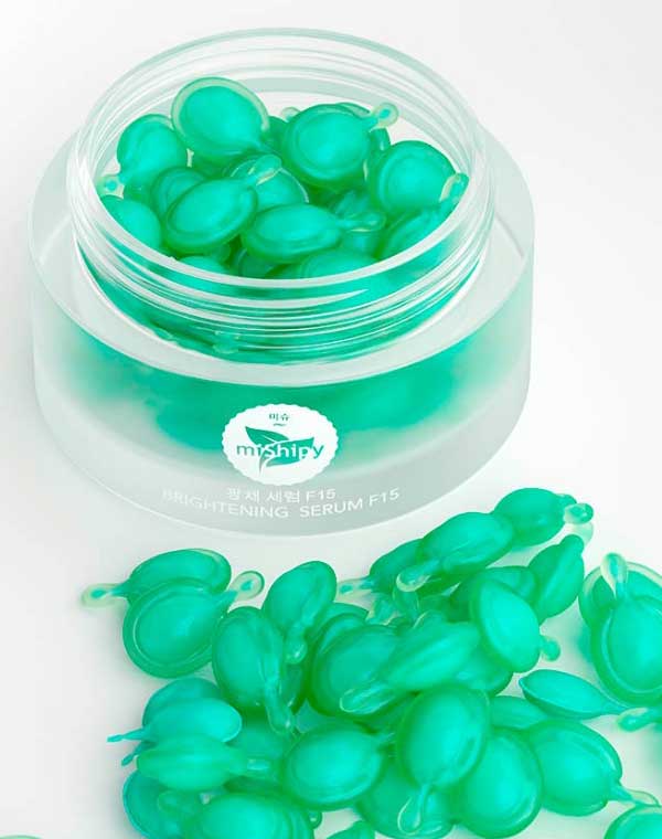 Сыворотка в капсулах Brightening serum F15 с экстрактом голубики и селагинеллы 30кап miShipy 