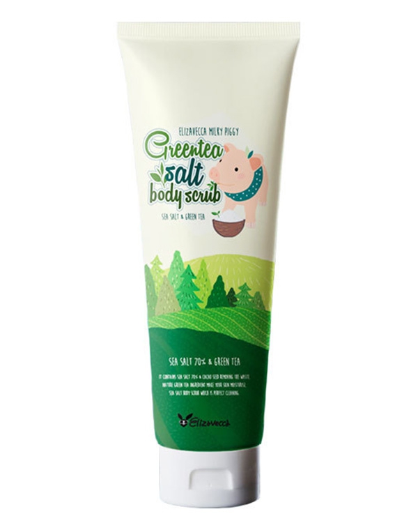 

Пилинг, скраб Elizavecca, Скраб для тела с экстрактом зеленого чая Milky Piggy Greentea Salt Body Scrub Elizavecca, 300 мл