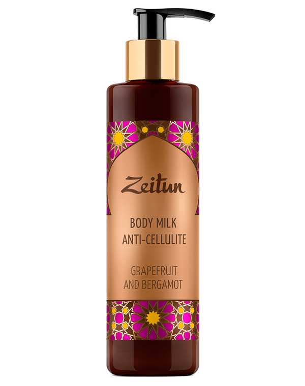

Молочко, пенка, эмульсия Zeitun, Молочко для тела "Грейпфрут и бергамот" антицеллюлитное Zeitun