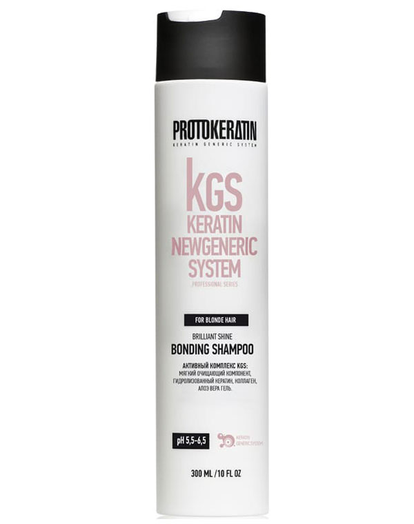 

Шампунь Protokeratin, Шампунь-бондинг для блондированных волос Brilliant Shine Bonding Shampoo 300 мл Protokeratin