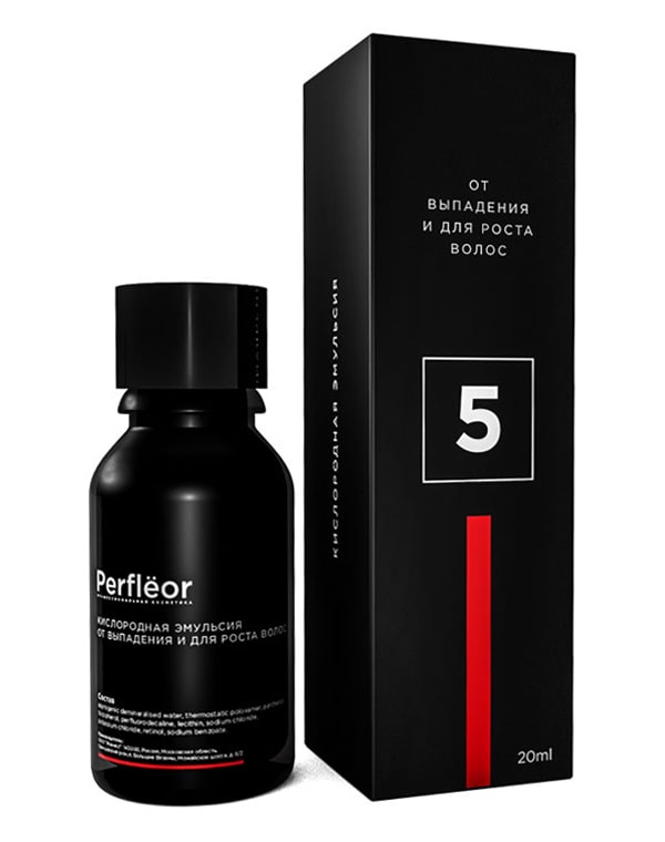 

Молочко, пенка, эмульсия Perfleor, Кислородная эмульсия 5 от выпадения и для роста волос, Perfleor