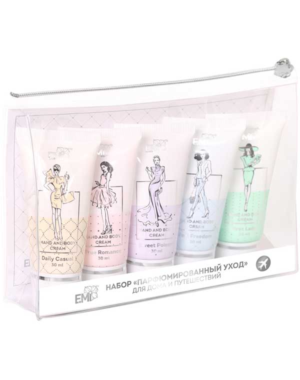 

Косметика для маникюра и педикюра Emi, SPA Набор «Парфюмированный уход» Ультраувлажение E.MI