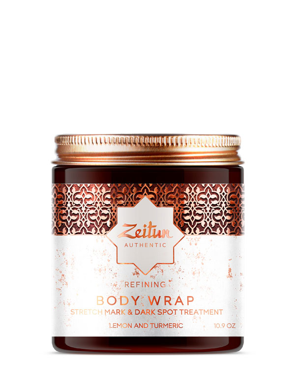 Маска для тела выравнивающая против растяжек и пигментных пятен с лимоном и куркумой Zeitun