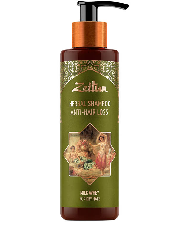 Фито-шампунь против выпадения волос с молочной сывороткой Zeitun
