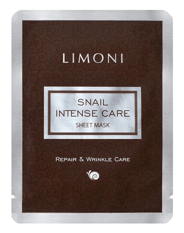 Интенсивная маска для лица с экстрактом секреции улитки Sheet Mask Limoni, 18 гр