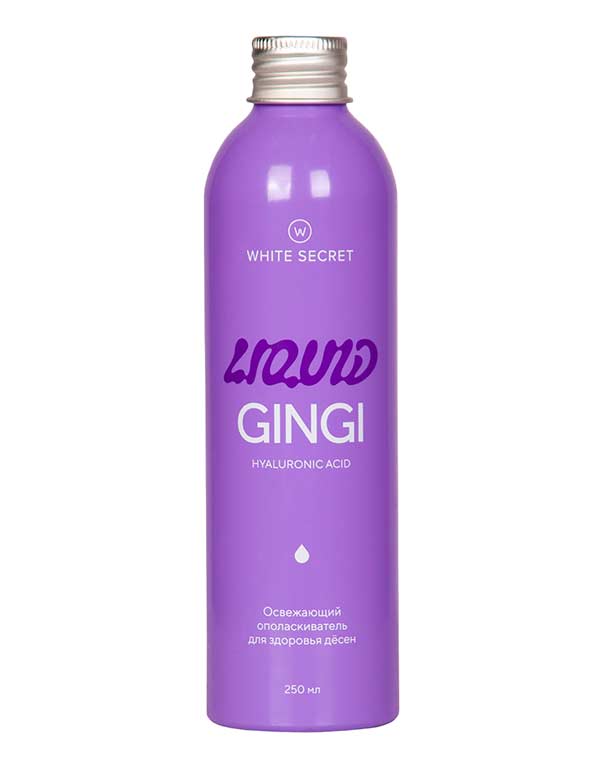 Ополаскиватель Liquid Gingi 250 мл White Secret ополаскиватель для полости рта white secret liquid white 250 мл