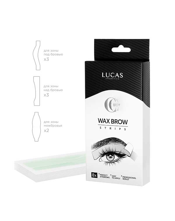 Набор восковых полосок для коррекции бровей WAX BROW STRIPS, CC Brow, 8 шт 1100607 - фото 1