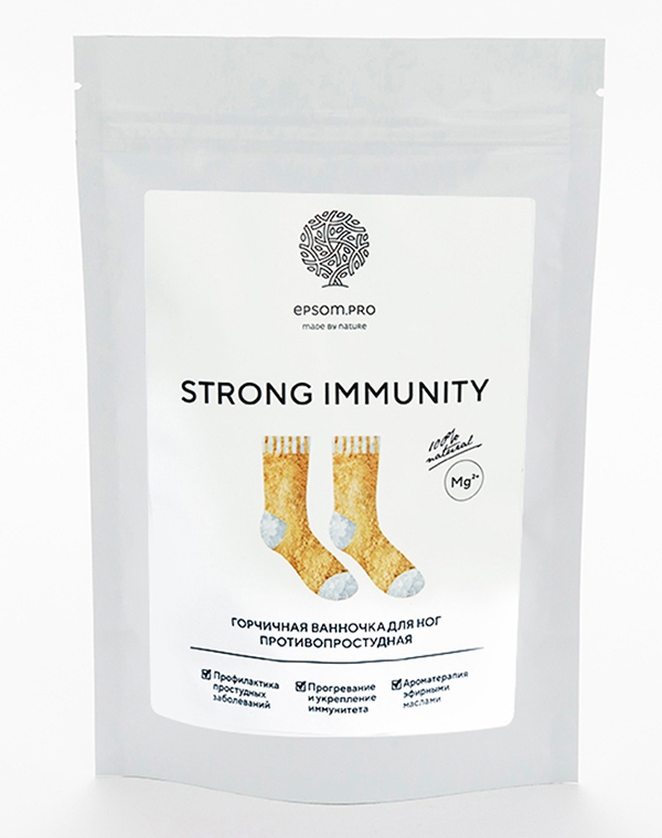 Горчичная ванночка для ног Strong immunity 400 г Epsom.pro