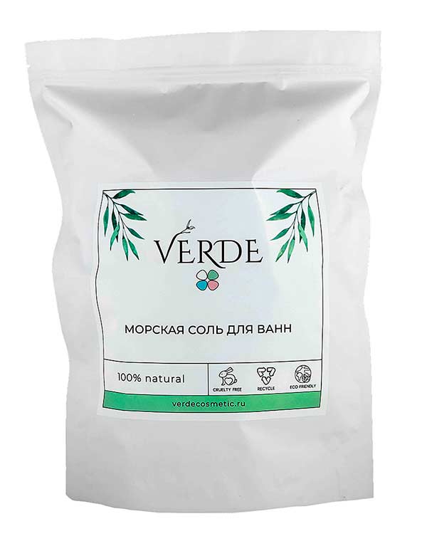 

Пилинг, скраб Verde, Морская соль пакет зип-лок 1500 гр Verde