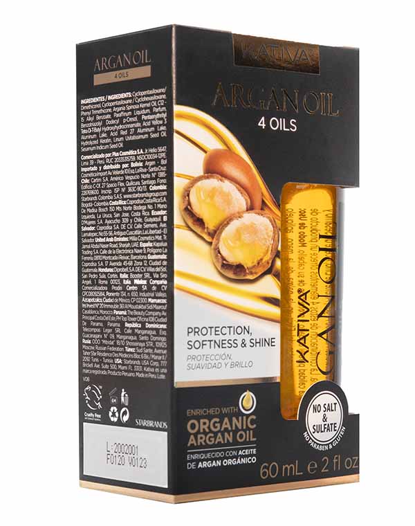 Восстанавливающий защитный концентрат для волос "4 масла" ARGAN OIL, Kativa, 60мл 65866007 - фото 2