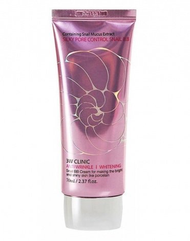 Улиточный BB крем с себум контролем Silky Pore Control BB Cream (Pink), 3W Clinic, 70 мл 1