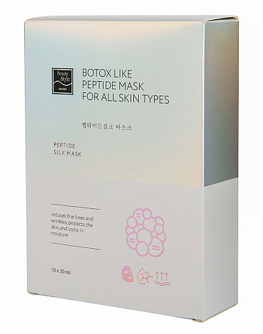Шелковая пептидная маска от морщин с комплексом Cova b Trox «Ботокс Лайк» 10 шт х 30 мл Beauty Style 2