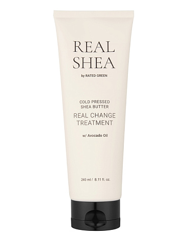 Маска для волос питательная с маслом ши Cold Pressed Shea Butter Real Change 240 мл Rated Green 1