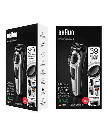 Электрический триммер BT5260 + Бритва Gillette + 2 кас, Braun 4