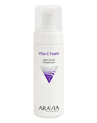 Крем-пенка очищающая Vita-C Foaming, ARAVIA Professional, 160 мл 1