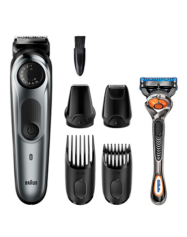 Электрический триммер BT7240 + Бритва Gillette + 2 кас + футляр, Braun 1