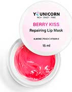 Восстанавливающая маска для губ Berry Kiss уход и питание с витамин Е, маслом миндаля 15мл Younicorn