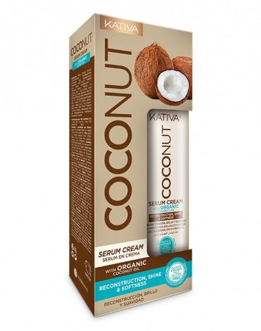 Восстанавливающая сыворотка с органическим кокосовым маслом для поврежденных волос Coconut, Kativa 3