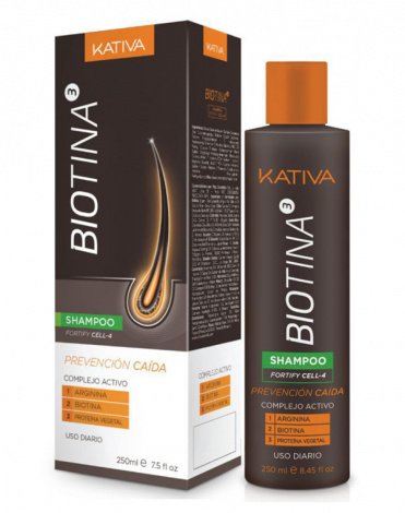 Шампунь против выпадения волос с биотином Biotina, Kativa, 250 мл 1