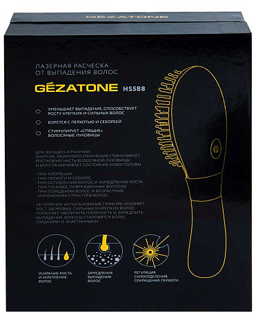 Лазерная расческа-массажер от выпадения волос и профилактики облысения HS588 Gezatone 5