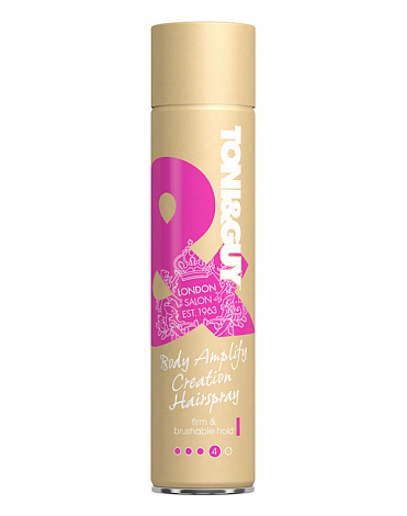 Лак-спрей для волос сильная фиксация на целый день Body Amplify Creation Hairspray, Toni&Guy, 250 мл 1